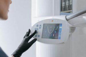 Dental tools and materials in a clinical setting