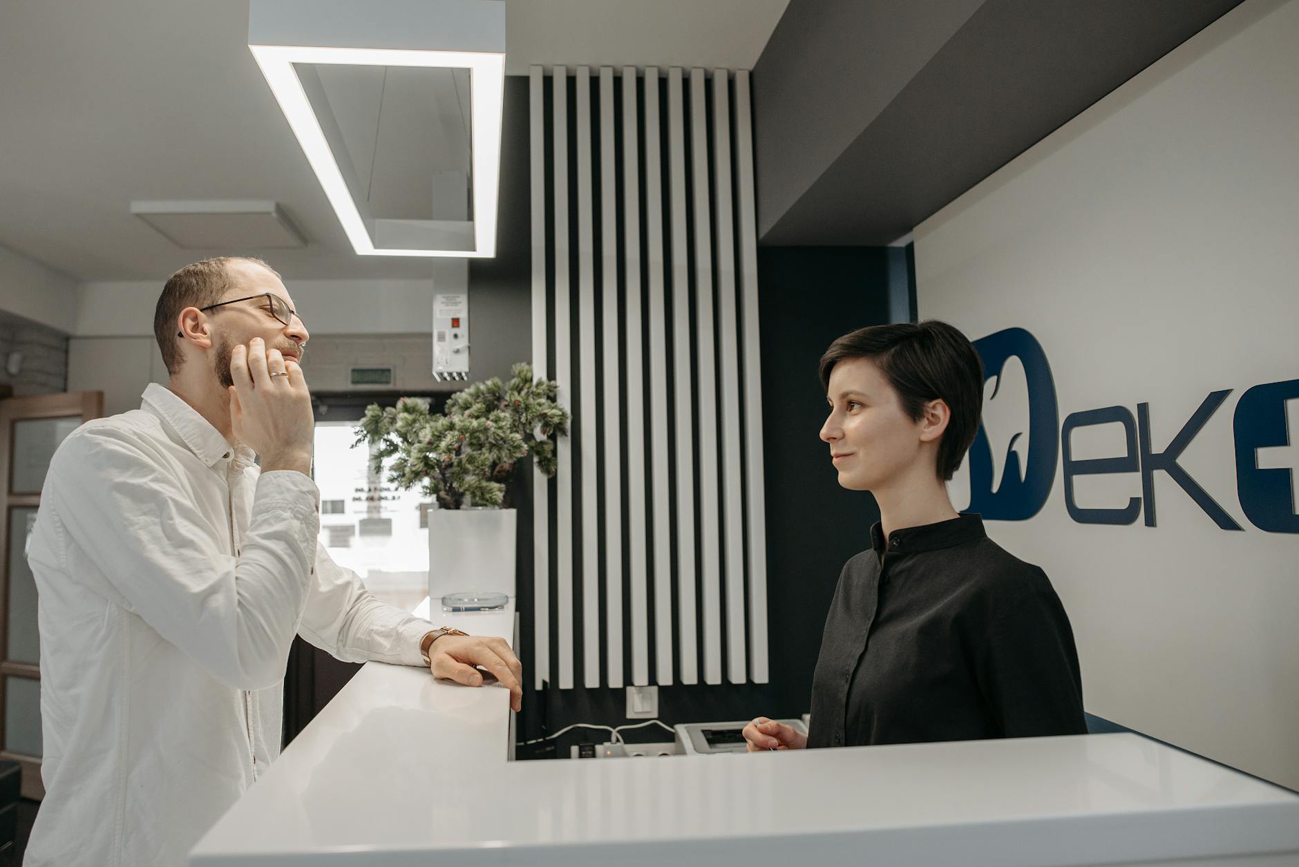 Dentist working with biocompatible dental materials options